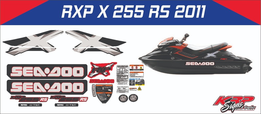 SEADOO RXP X 255 RS 2011 Graphics / Decal / Sticker Kit RED CUSTOM