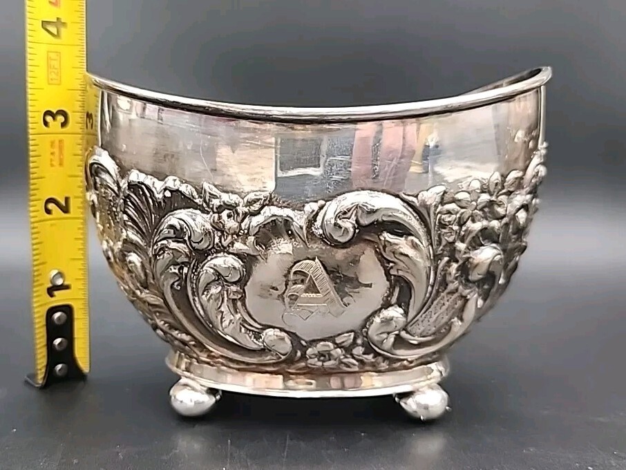 VTG Sheffield "Cameo" Silverplate Coffee/Teapot Set England Monogram A