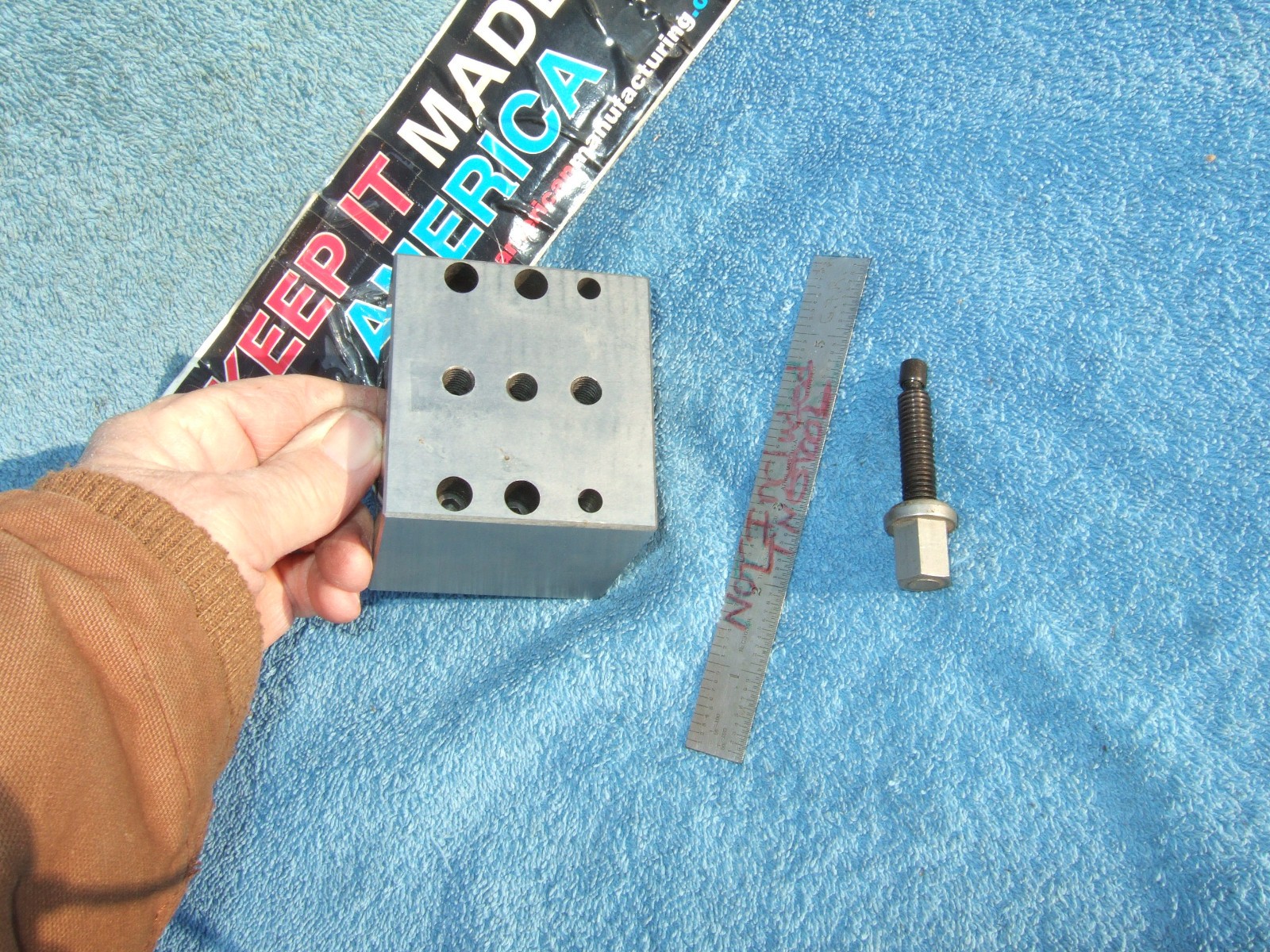 V BLOCK LRG 3 X 3 X 2.8 USA TOOLMAKER MADE 4 YOUR BRIDGPORT MACHINIST GRIND QA