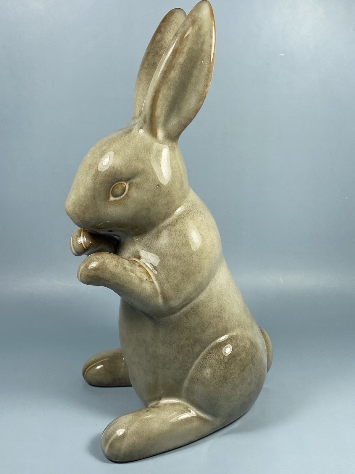 Ceramic Glazed Bunny Rabbit Figurine (#2) Easter or Spring Decor ~ 9 in.