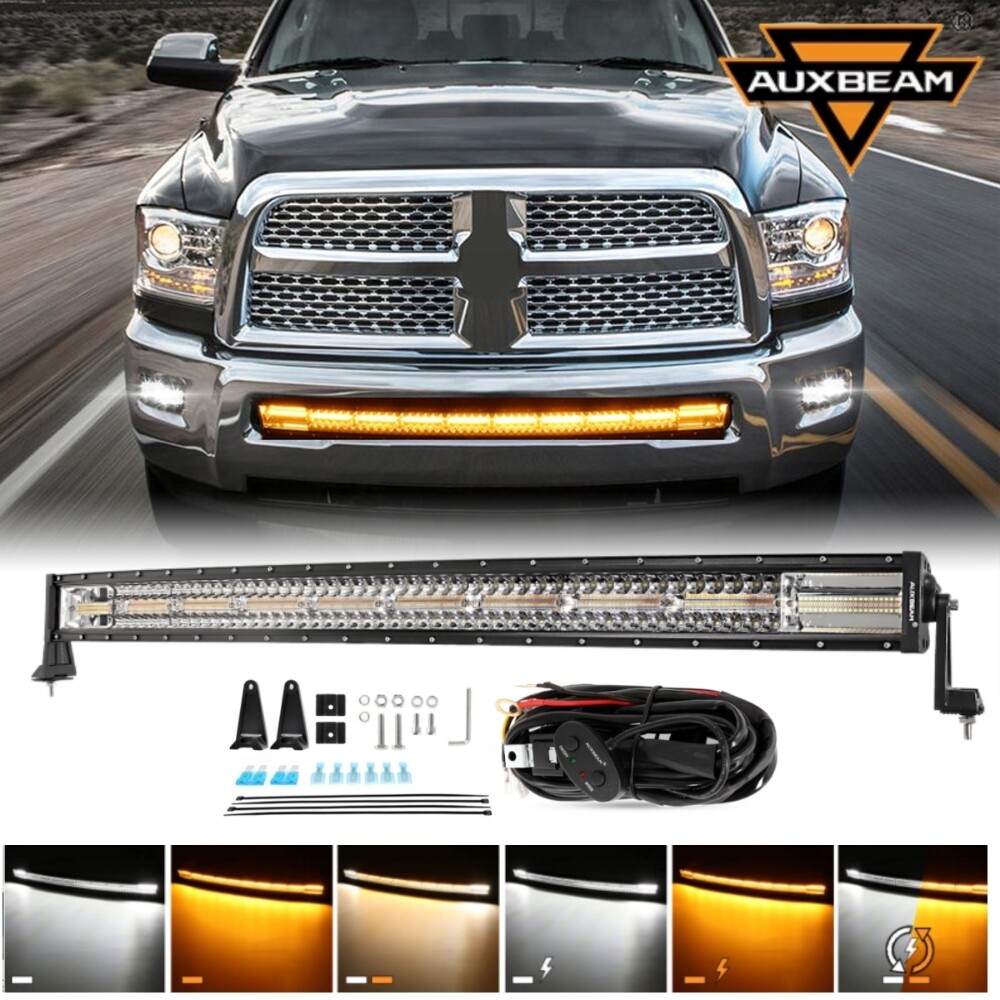 AUXBEAM 42'' Curved LED Light Bar for Dodge RAM 1500 2009-2018 Hidden Bumper 40"