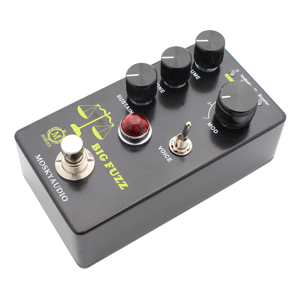 Mosky Fuzz Distortion Effect Pedal Volume Tone Sustain Control 2 Vioce Toggle