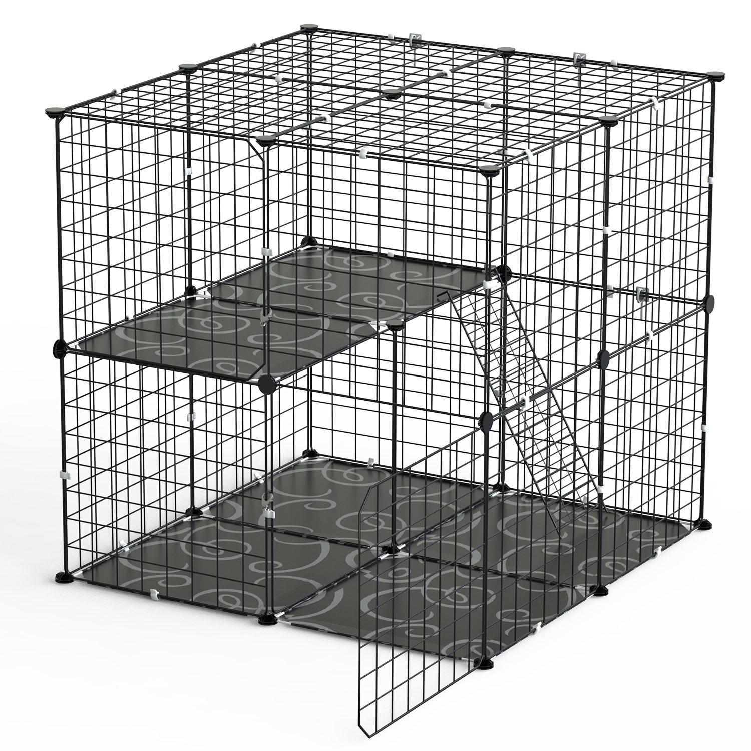 Cat Cage Indoor Cat Enclosures DIY Cat Playpen Metal Kennel Crate Small Animals