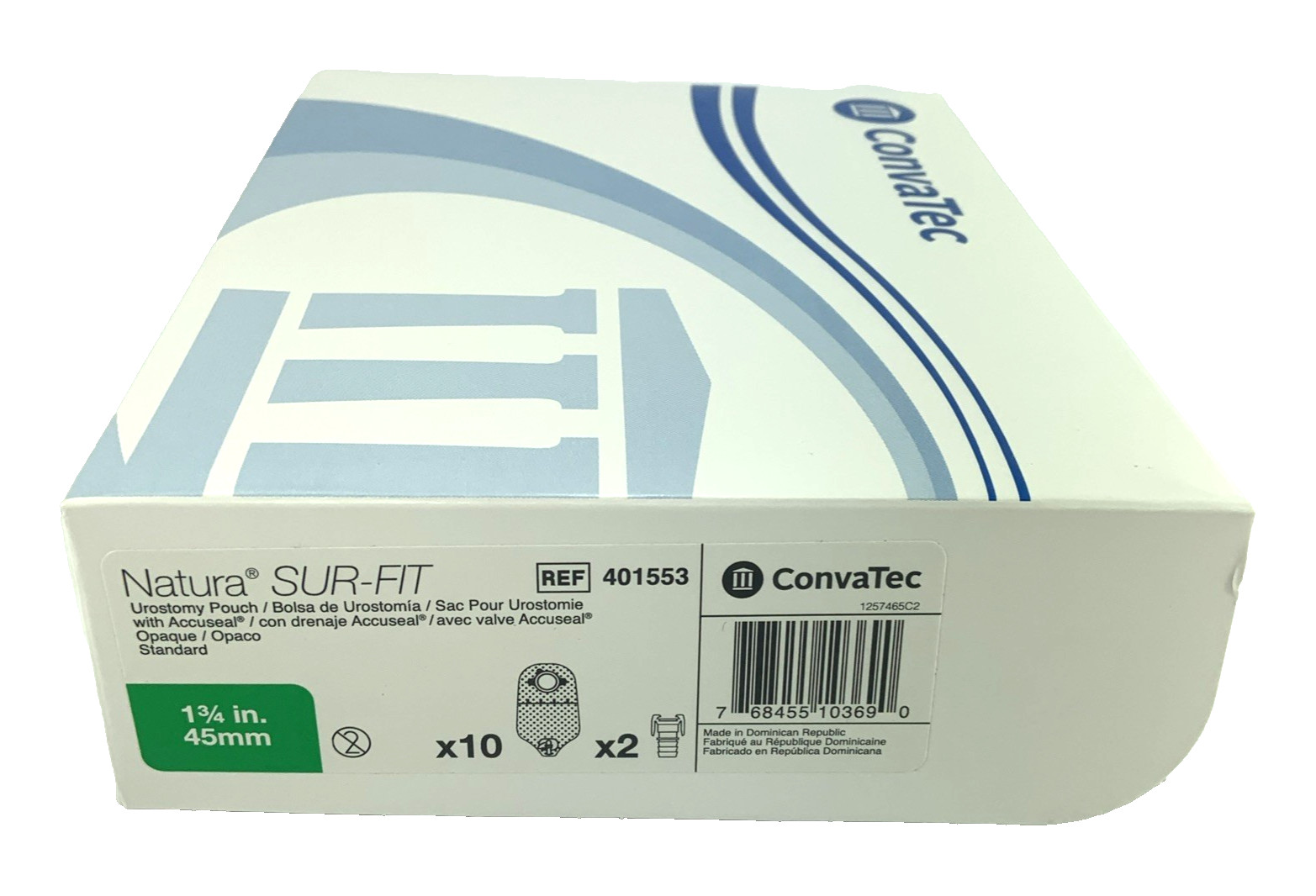 10 ConvaTec 401553 Natura Sur-Fit Urostomy Pouch 1-3/4" 45mm Exp. 26-30