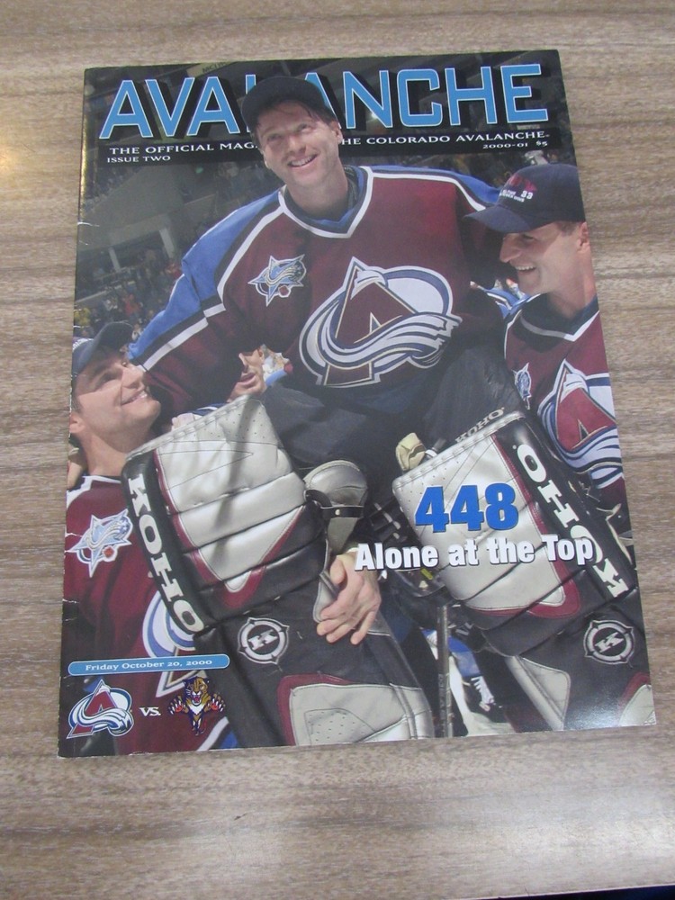 2000-01 Avalanche vs. Panthers Program 10/20/00 Patrick Roy