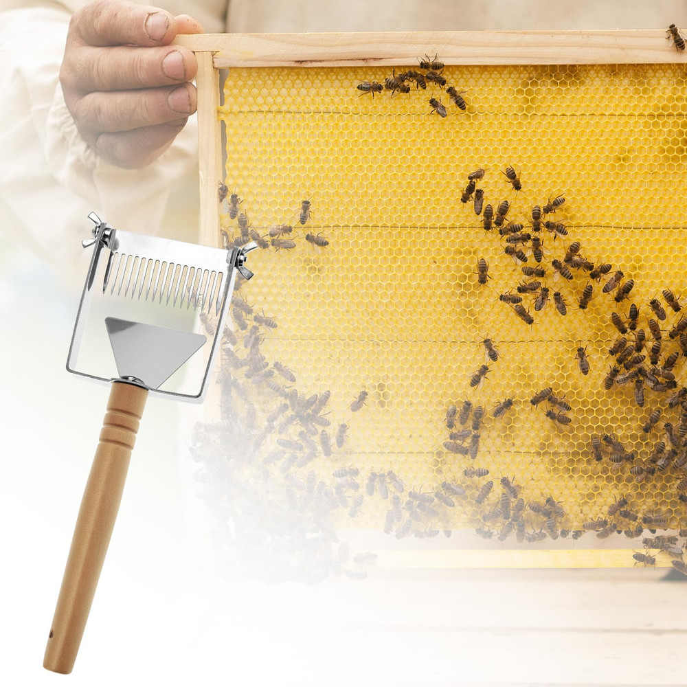 Adjustable Honey Uncapping Fork 304 Stainless Steel Scraper Beekeeping Tool Uses