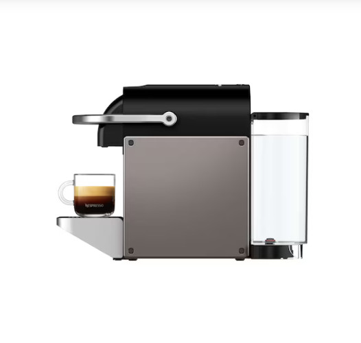 Nespresso Pixie Coffee Maker Titan Redesign Compact Fast Heat Espresso Machine