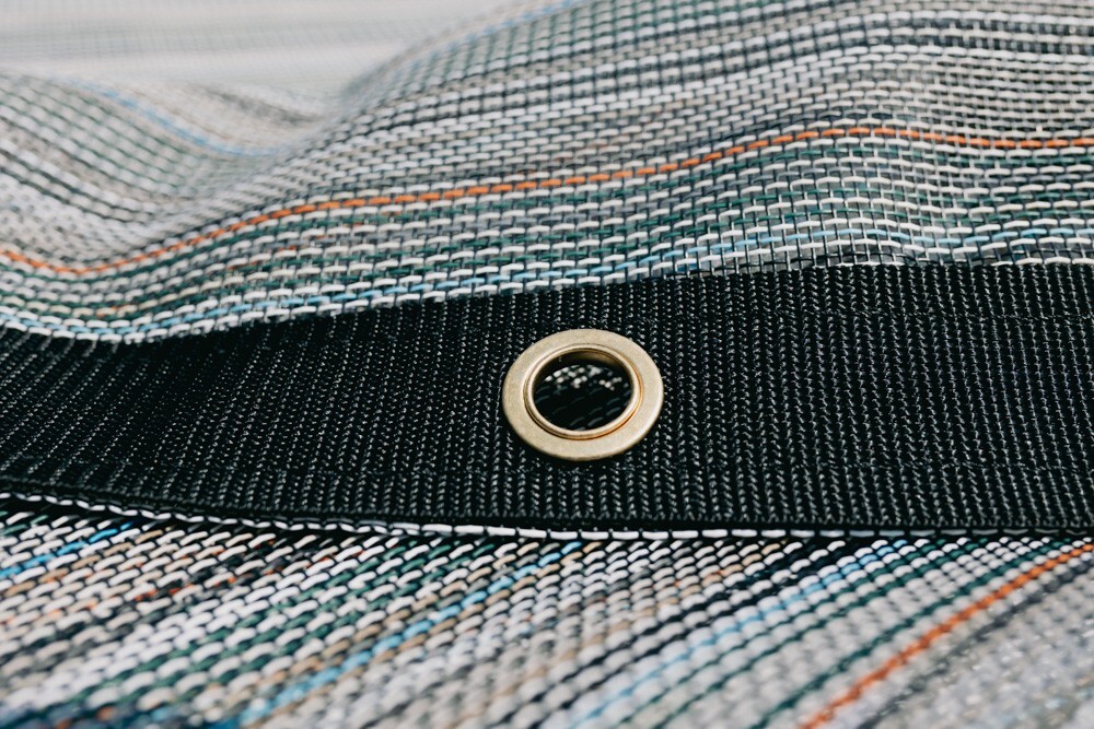 Reinforced 8' x 28' Roll Off Tarp - Heavy Duty Mesh Straight Tarp with CORDURA®