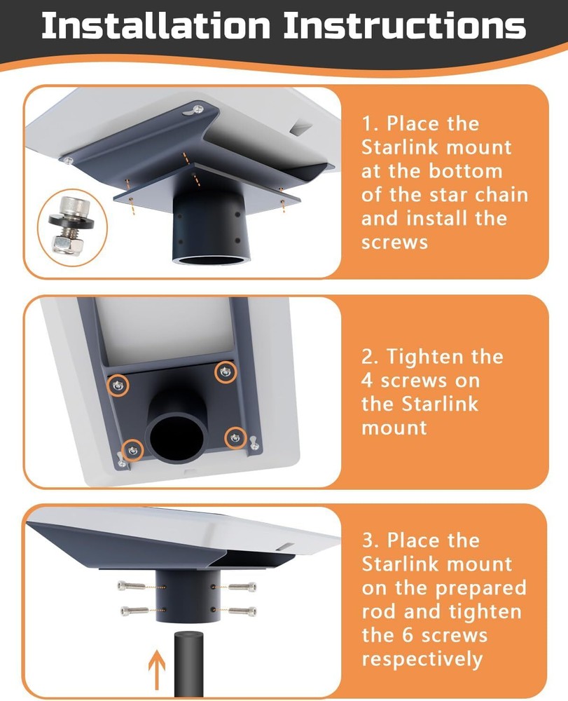 Starlink Flat High Performance Pipe Adapter,
