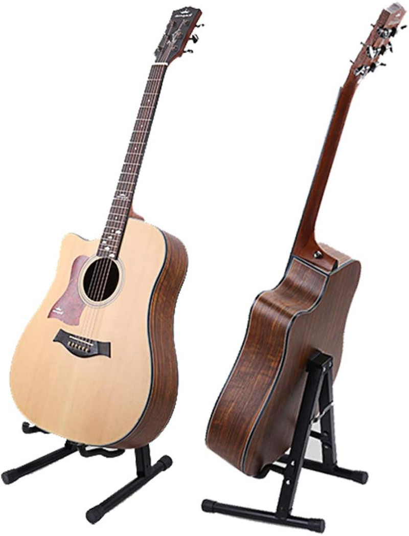 Guitar Stand A-Frame Folding Guitar Stand w/ Non-Slip Rubber and Foam Arms