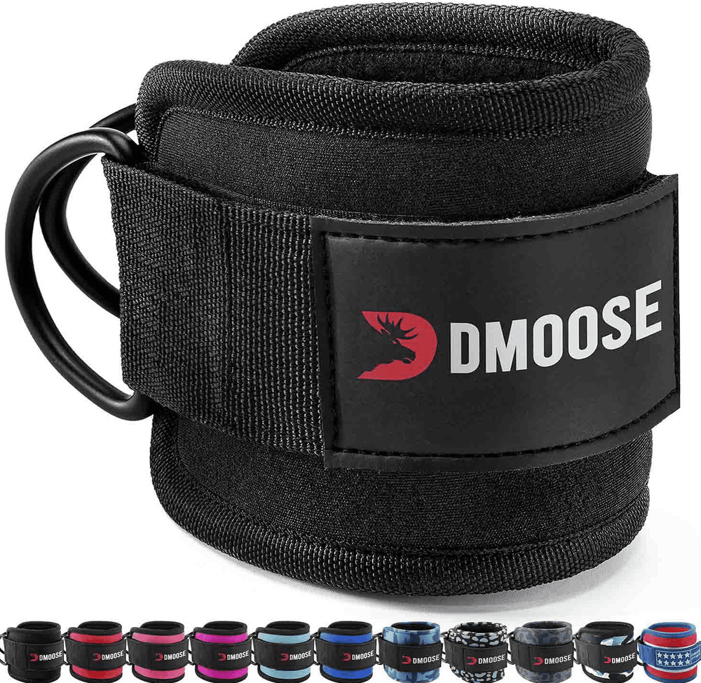 DMoose Ankle Strap for Cable Machines for Kickbacks, Glute Workouts - SIngle