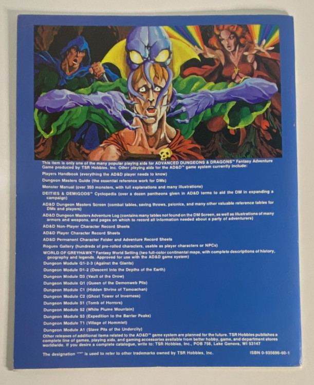 Advanced Dungeons & Dragons Module D1-D2 AD&D Adventure (9059) TSR
