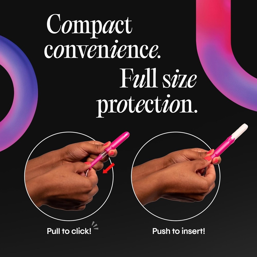 U by Click Compact Multipack Tampons, Regular/Super Absorbency, Unscented, 45...