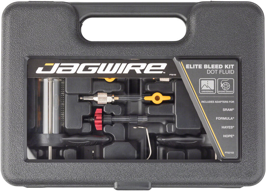 Jagwire Elite DOT Bleed Kit, includes Avid Formula Hayes Hope Adapters