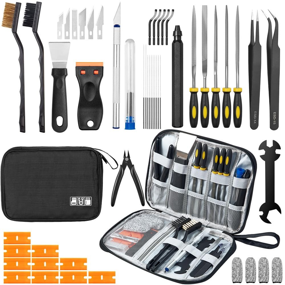 50Pcs 3D Printer Tool Kit & Accessories for All FDM/SLA Printers, Includes No...