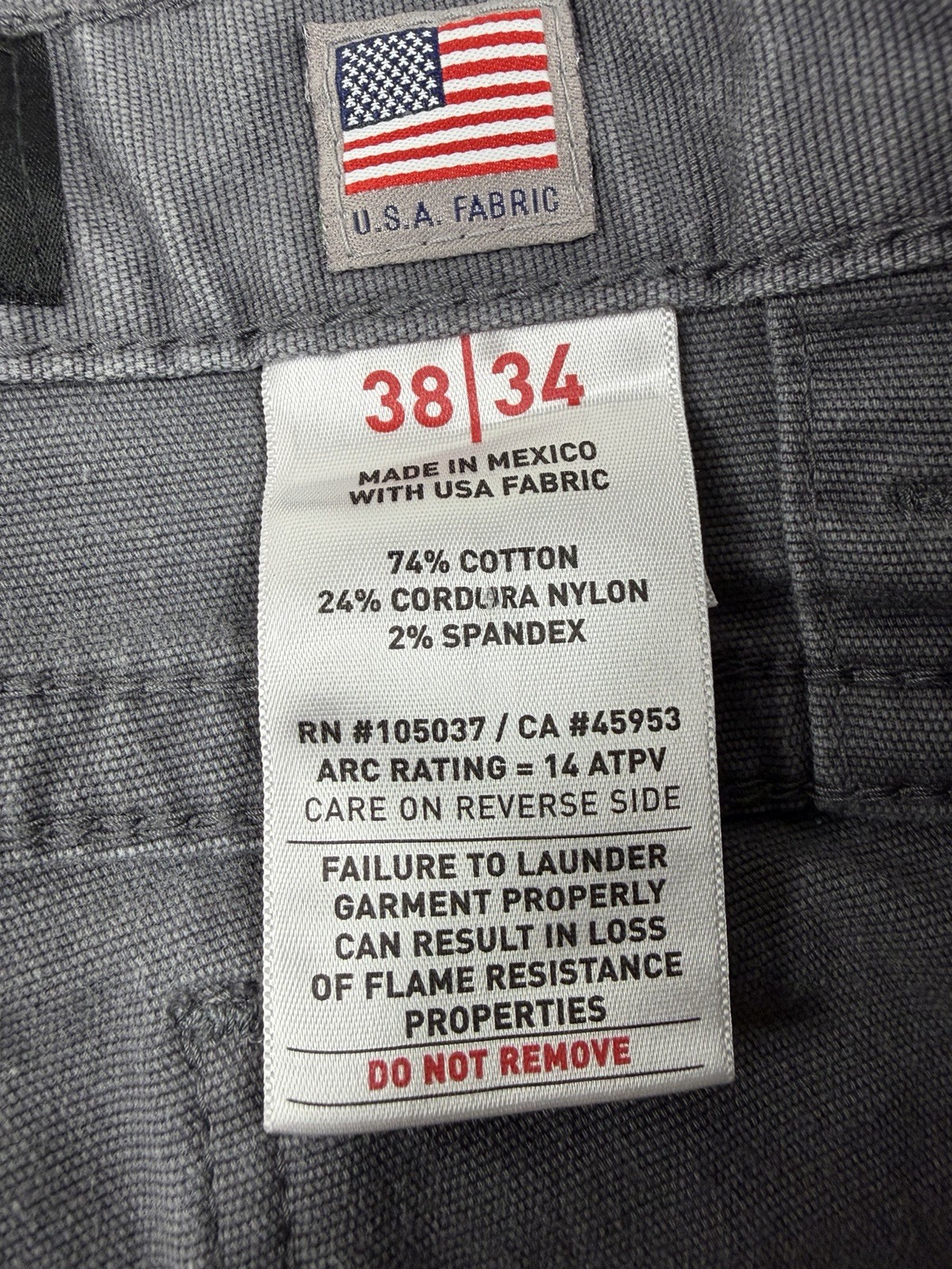 Ariat FR M5 Cordura Work Pants Straight Leg CAT 2 Flame Resistant Stretch 38x34