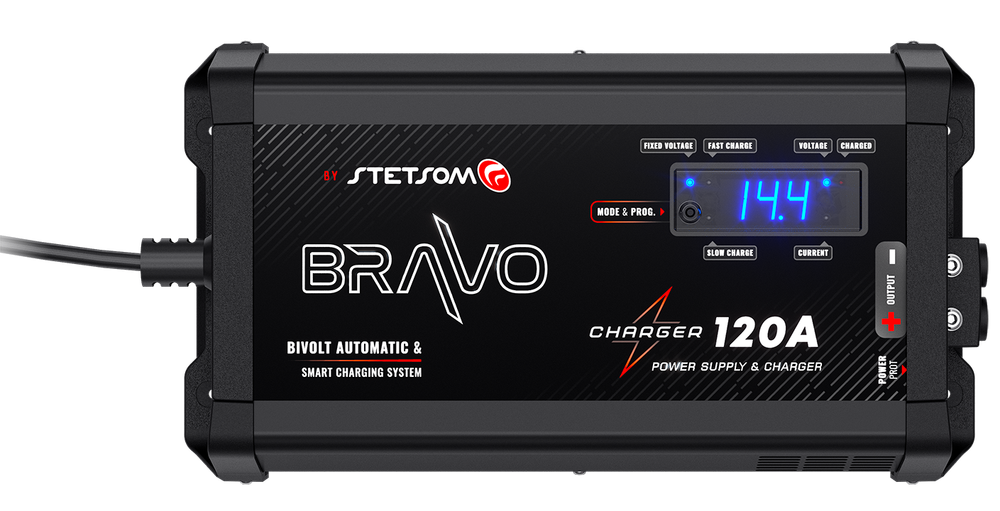 Stetsom BRAVO Charger 120A automatic BI-VOLT & smart charging system