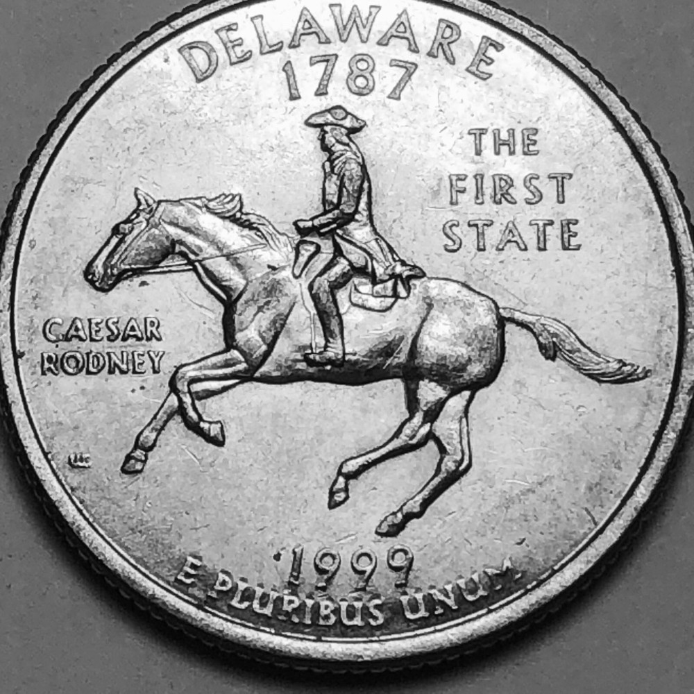 1999 P Delaware Statehood quarter circulated