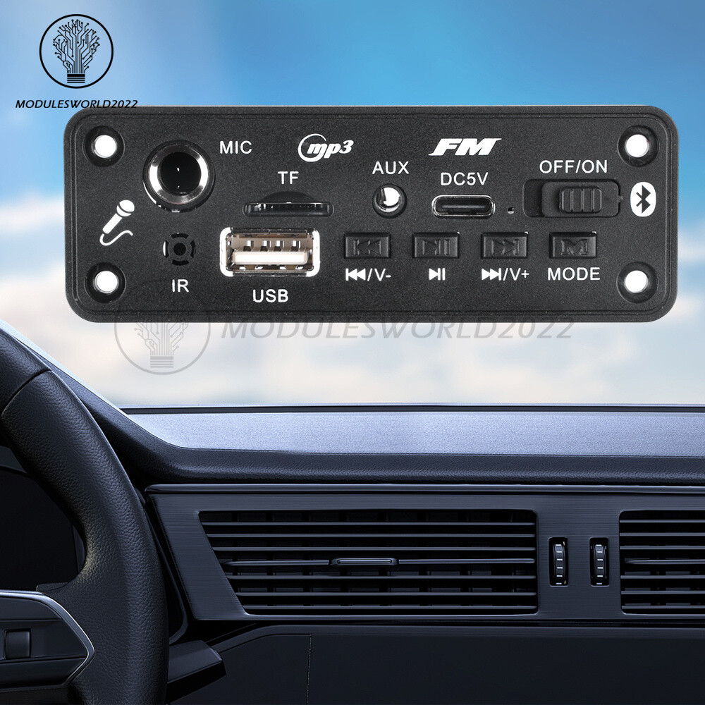 MP3 Bluetooth5.3 Power Amplifier Decoder Board USB TF FM Radio 2*3W Audio Player