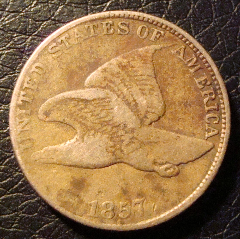1857 flying eagle cent RPD 18/18 S-20