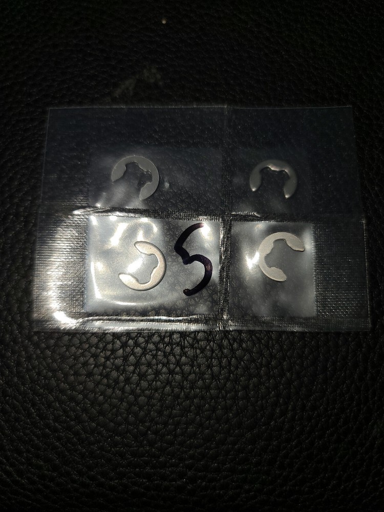 M5 5mm E-Clips Stainless Steel External Retaining Washer C-Clip E Clip (4 Pack)