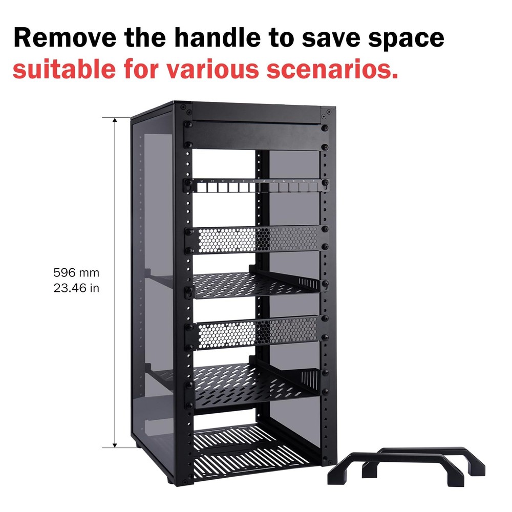 12U Server Cabinet, 10 inch Server Rack for Network, Servers, Audio, and Vide...
