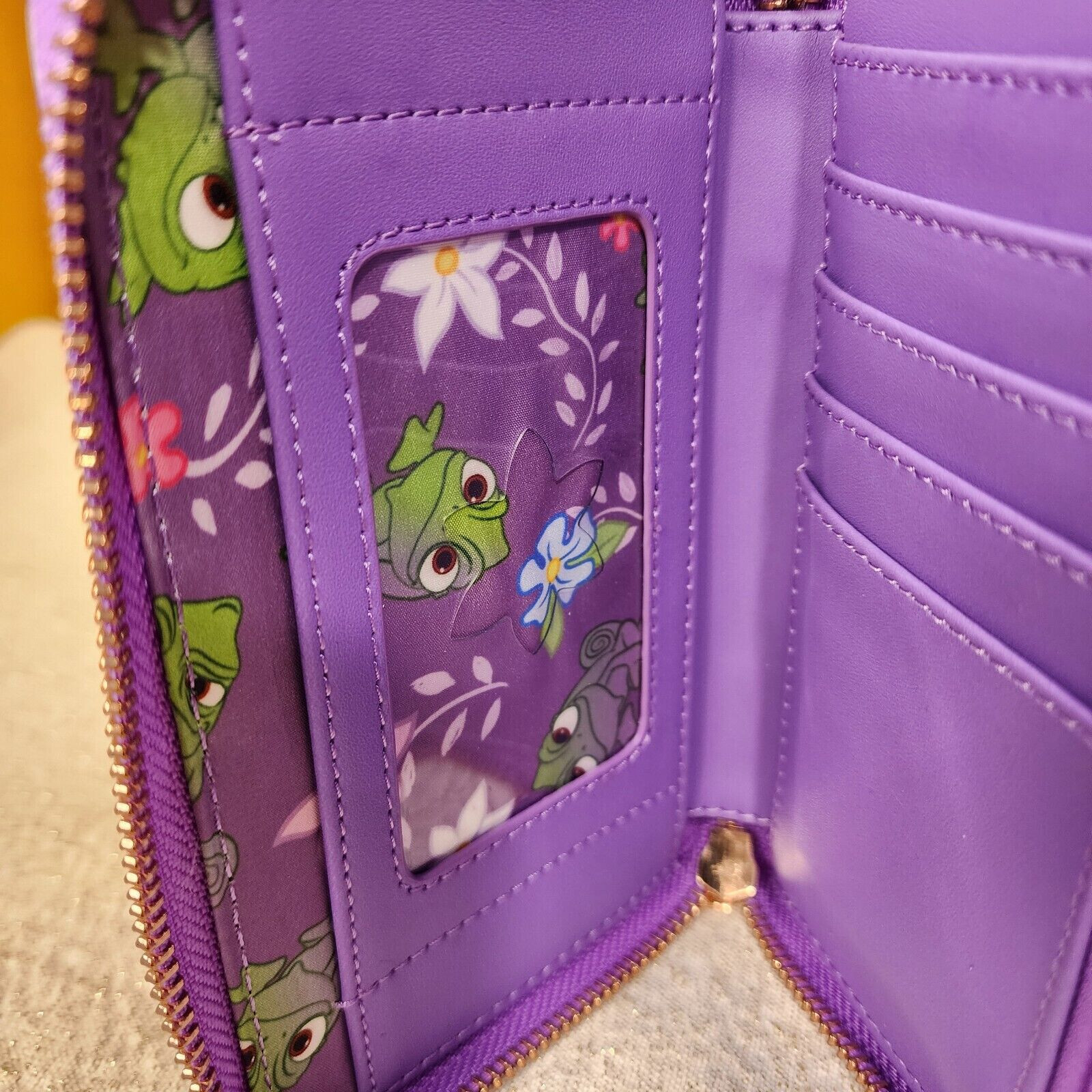 Loungefly Disney Tangled Rapunzel Swinging From Tower Zip Around Wallet NEW