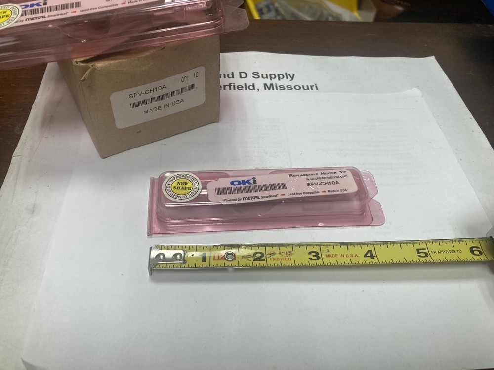 OKI SFV-CH10A, Replaceable Heater Tip (Chisel Solder Tip), by Metcal, USA Made