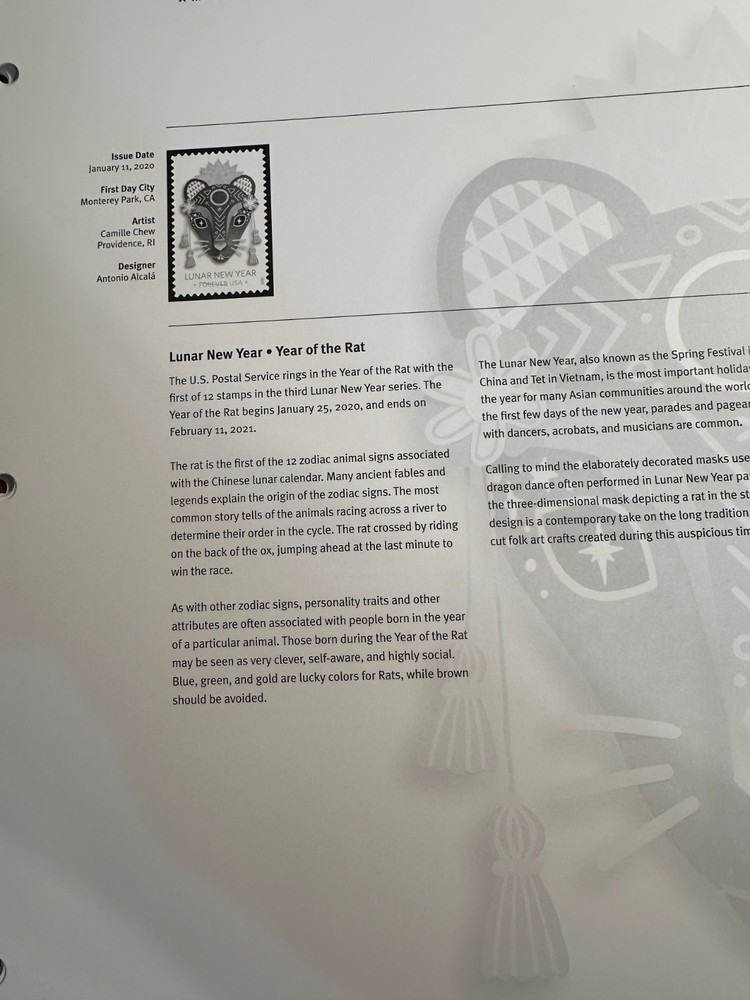 2020 American Commemorative collection album pages - 12 pages