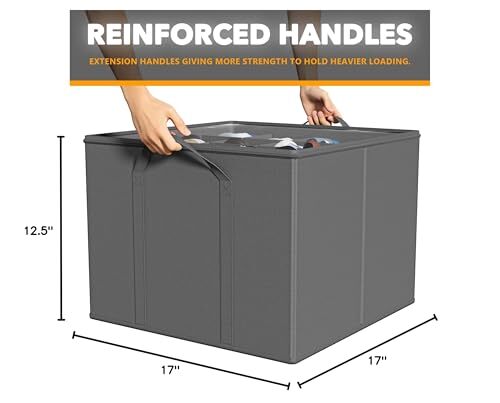 Shoe Organizer for Closet, 2 Pack Foldable Shoe Storage Containers Grey