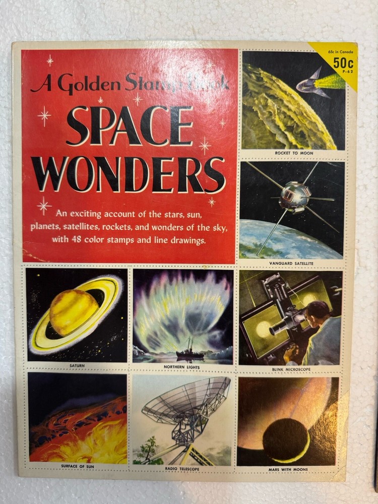 Vintage 1958 Space Wonders Sticker Book