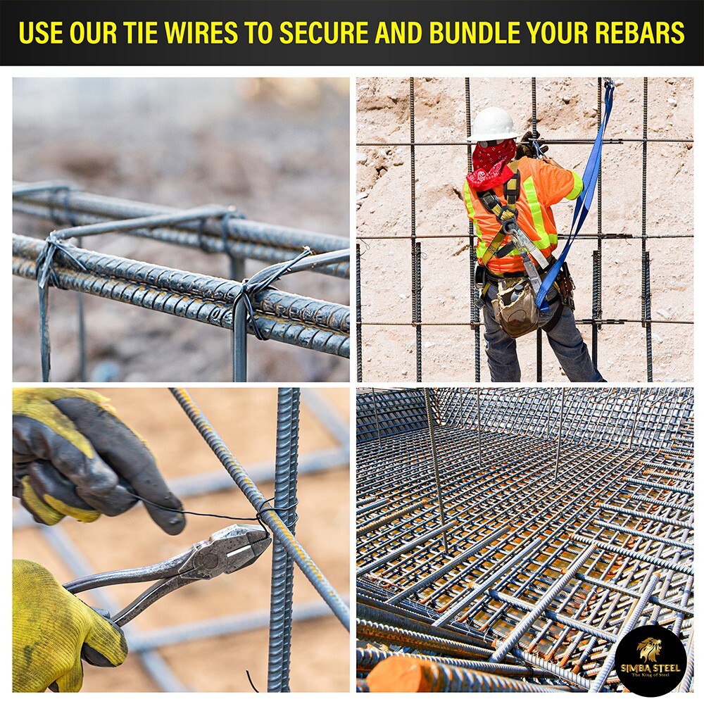 Lot of 2 x 3.5 lb Black Annealed Rebar Tie Wire 16 Gauge, (660ft) SIMBA STEEL