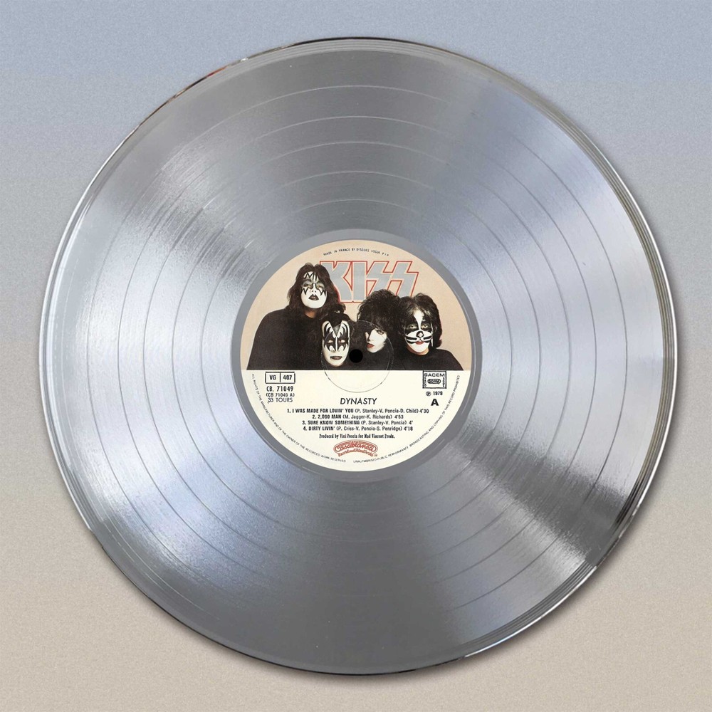 KISS "Dynasty" Gold LP Record wall art