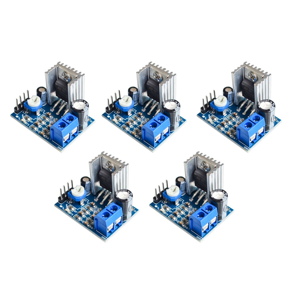 5Pcs 18W Mono Audio Amplifier Module 6-12V with Power Indicator Light Onboard