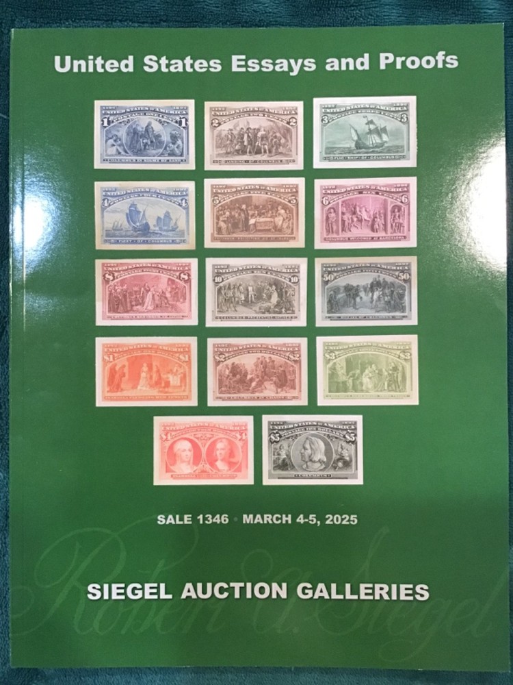 Siegel 1346 United States Essays and Proofs (2025)