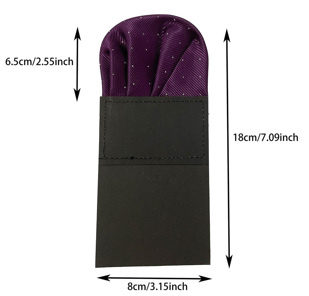 Cotim Coyin Polka Dot Prefolded Suit Pocket Squares, Pre-Folded Card Solid Co...