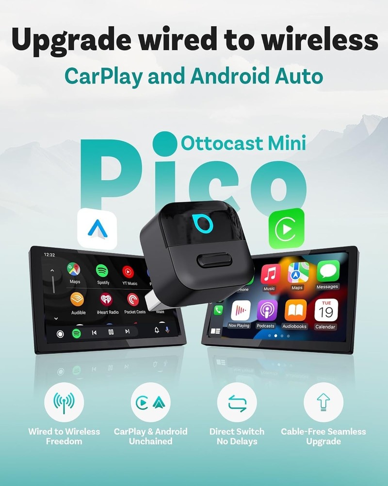 OTTOCAST Mini Pico Wireless CarPlay Adapter Model CA525
