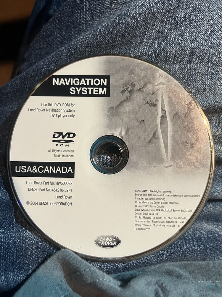 Land Rover Navigation DVD 2004