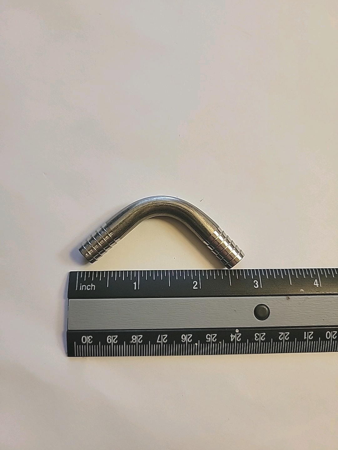 3/8 Stainless Steel 90 Degree Elbow Fitting Barbed, Fits 3/8" ID Tubing