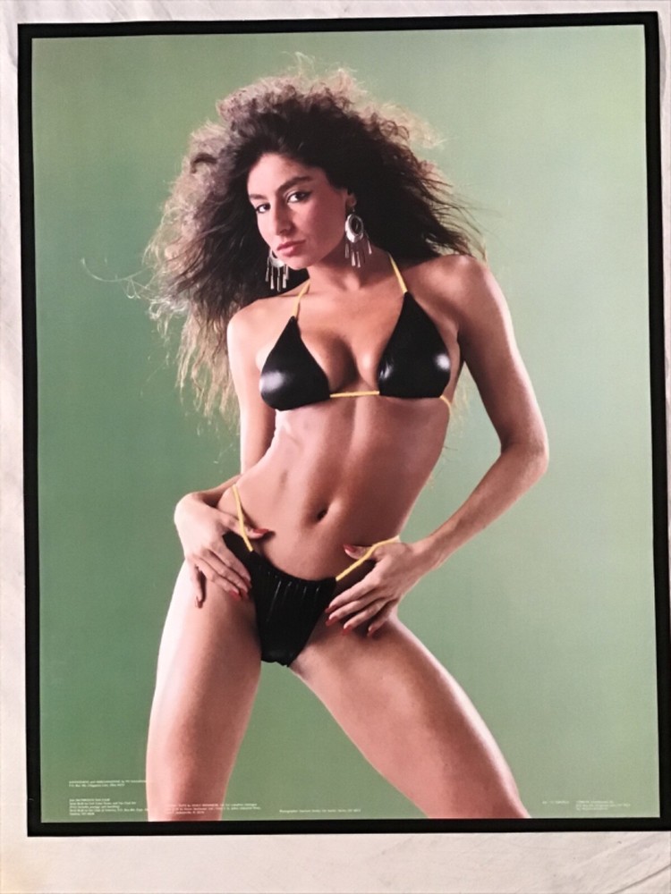 Farleigh Poster Sexy Black Bikini Girl 20 x 28 Pinup