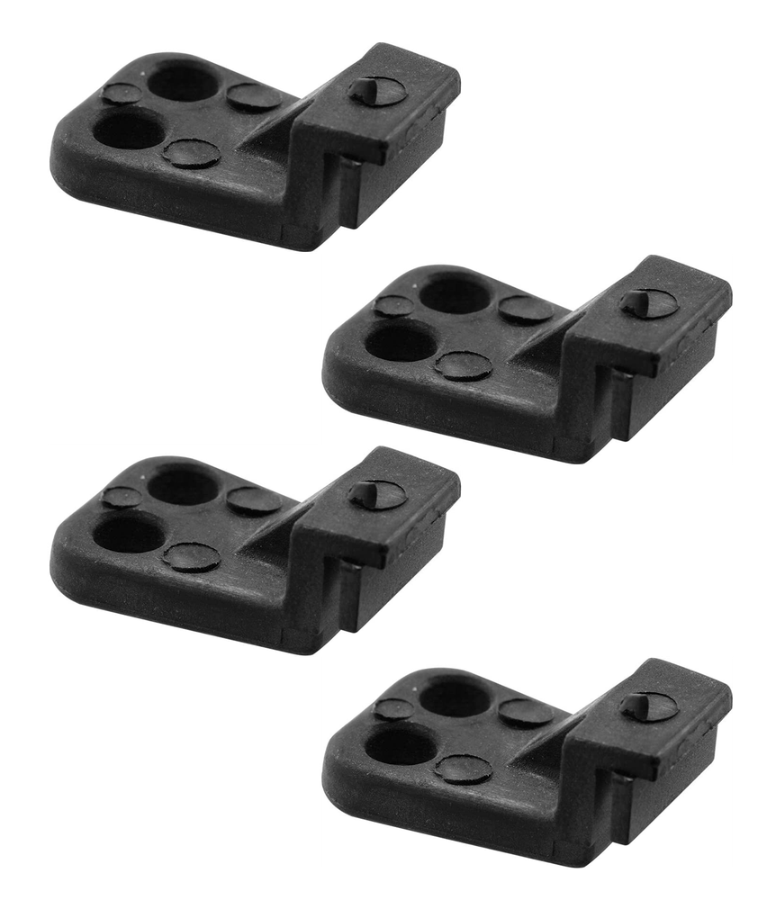 Slide Co 173869 Sliding Window Top Guide Plastic Hardware 4 Pack Black
