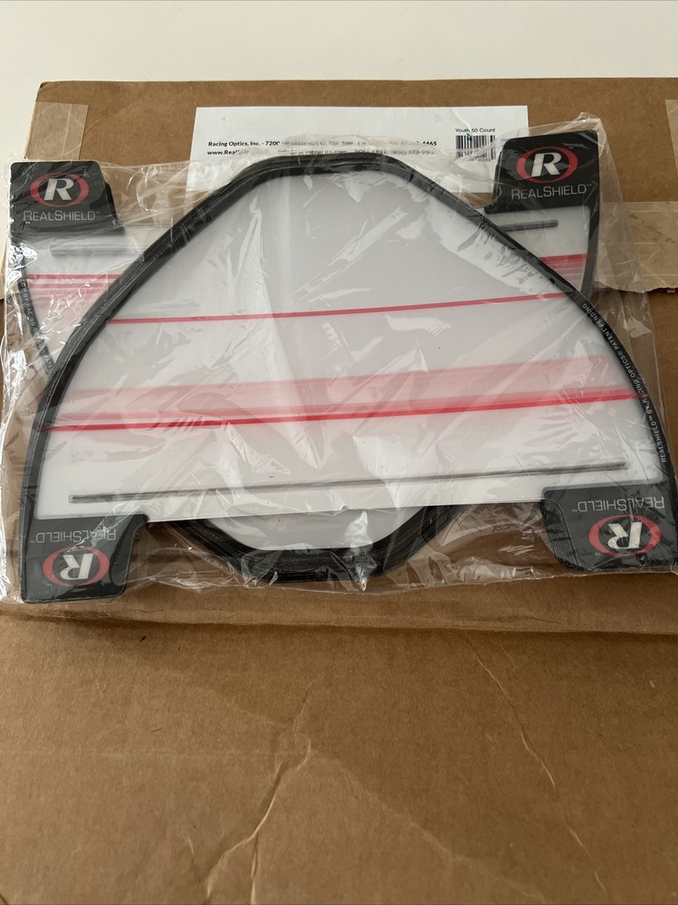 Realshield Youth face shields - racing optics hat/visor safe protect 50 Count