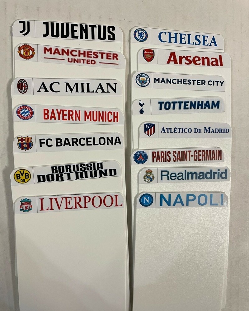 Customized Soccer Labels with BCW Tall Dividers