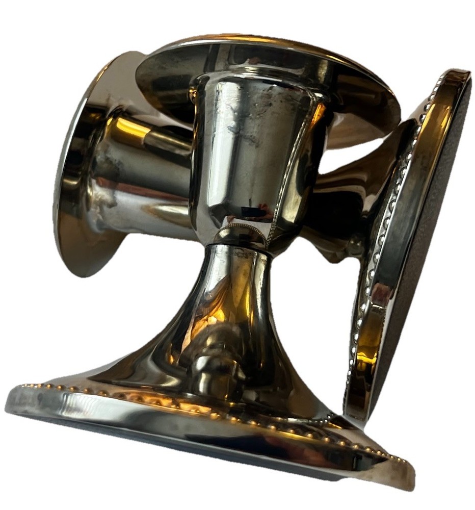 Pair Of 3" Three Inch Silver Plate Candle Holders - Unbranded