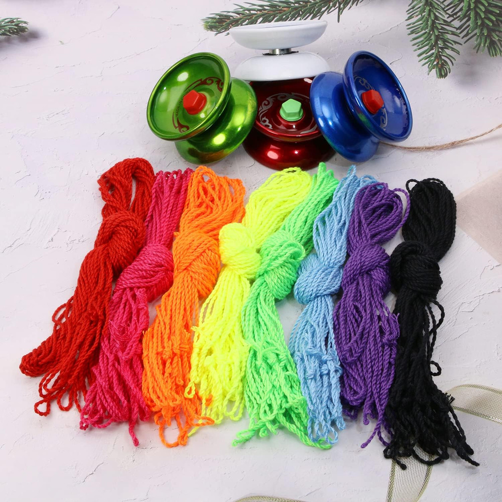 80 Yoyo String 10 Each - Florescent Lime Multicolor High Quality Polyester NEW