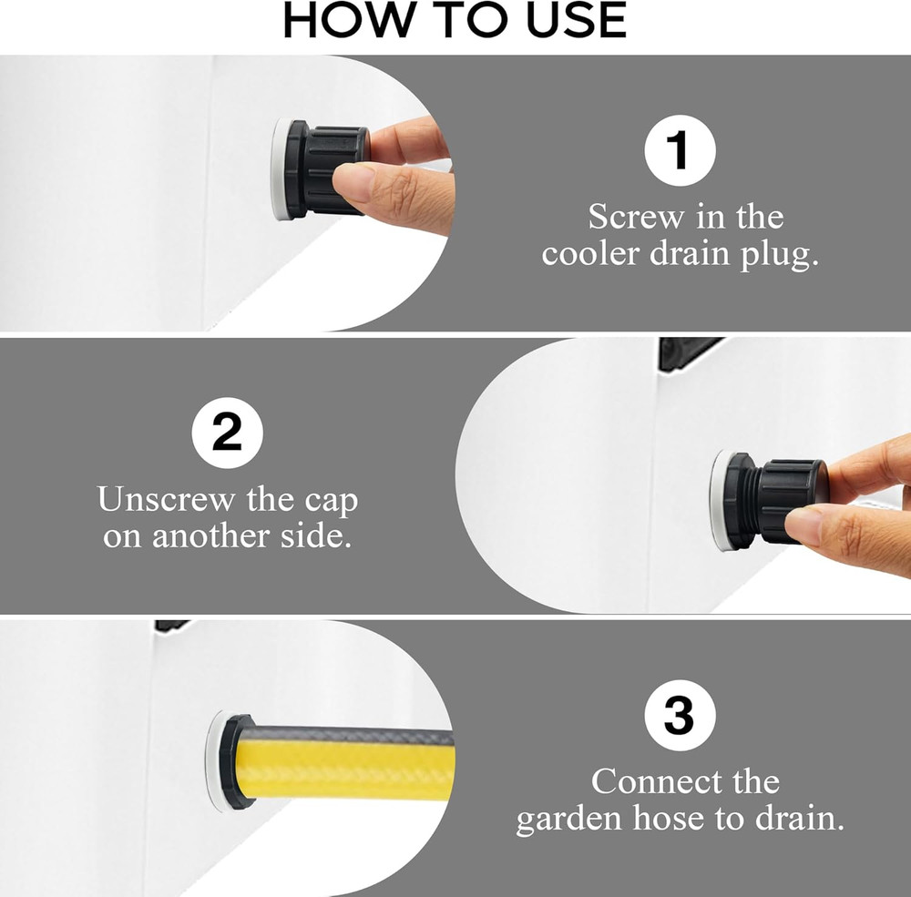 Cooler Drain Plug Hose Connection, Cooler Plug Replacement Compatible with Ye...