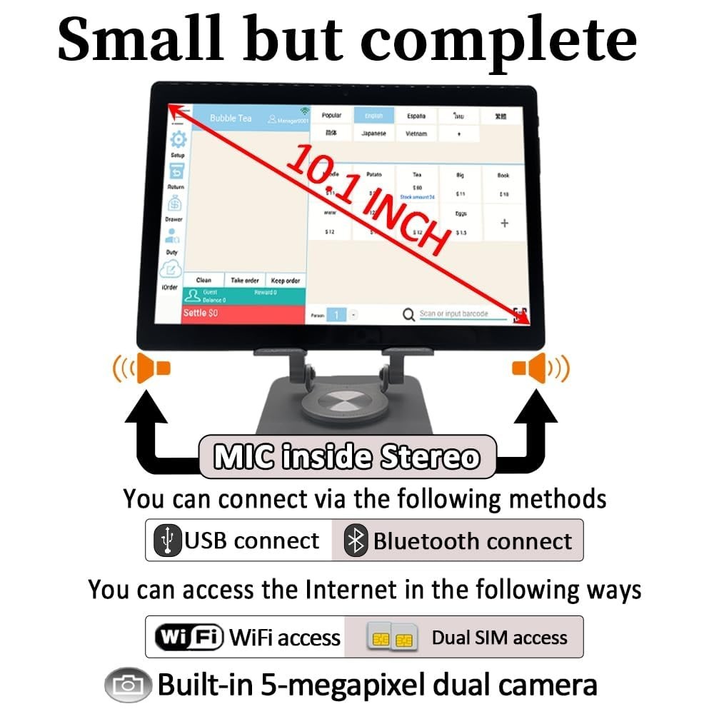 POS Mobile Register Tablet Receipt Printer Software app for Business Restaurant