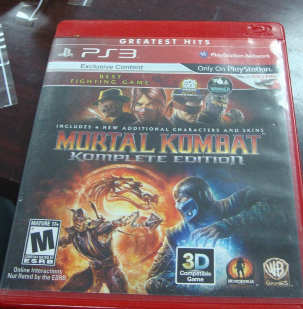 Mortal Kombat Komplete Edition  Playstation 3, PS3 Authentic Replacement Case-DE
