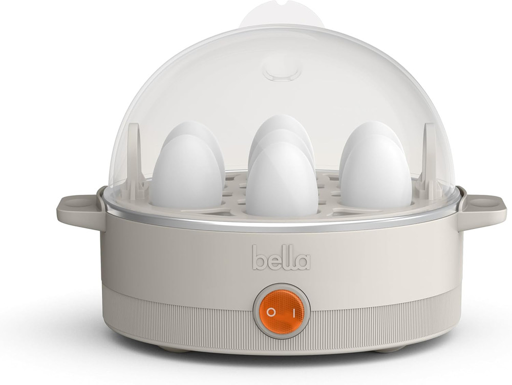 Bella Electric Egg Cooker, 7 Eggs Capacity Tray, Single Stack, for Poached, Scra