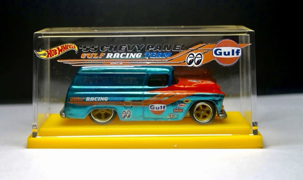 Hot Wheels Chevy Panel Blue Spectraflame Candy Striper Custom Made W Display